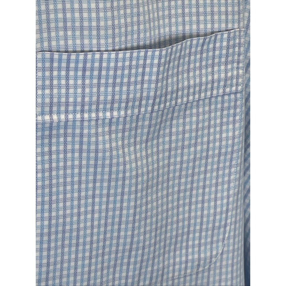 Tommy Bahama Mens 17.5 32 /33 Blue Check 100% Cotton LS Button Up Shirt Classic - Picture 11 of 16